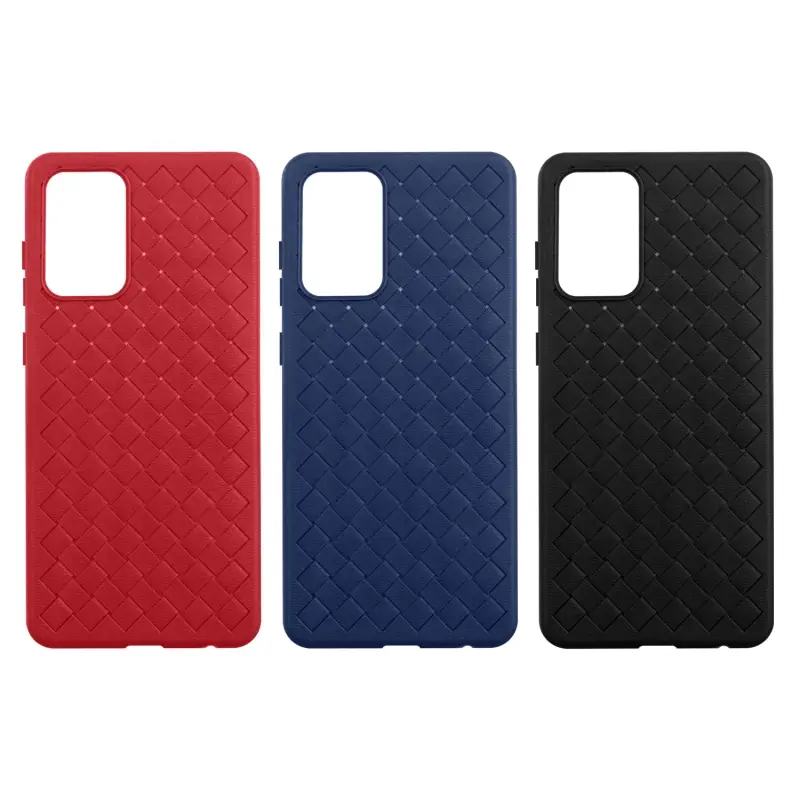 Чехол Samsung A72 под кожу плетение