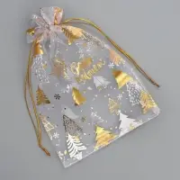 Набор мешков «С Новым счастьем!», органза, 10 шт, 16 х 24 см Набор мешков «С Новым счастьем!», органза, 10 шт, 16 х 24 см