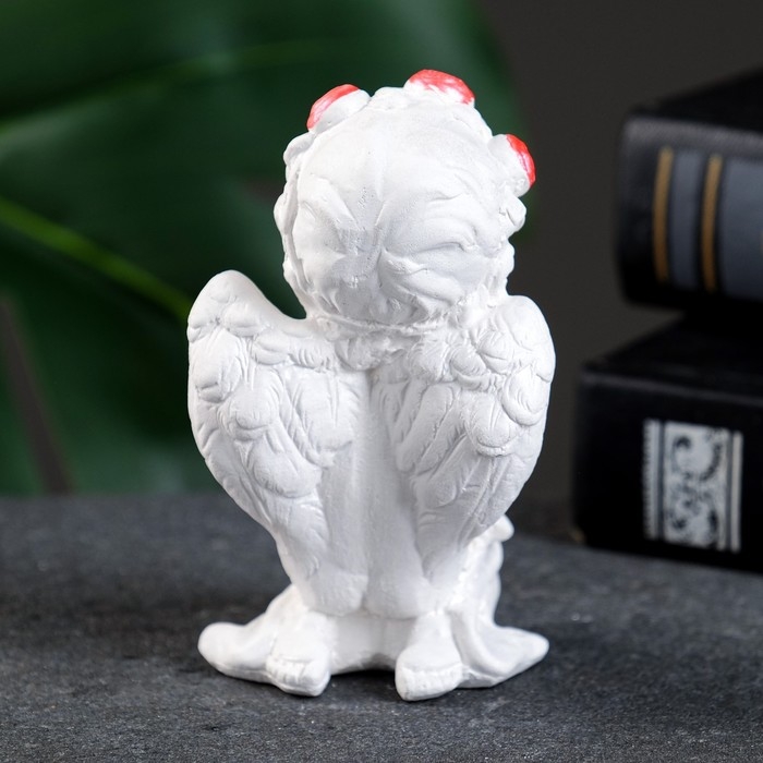 Фигура Фигура "Ангелочек с розой" перламутр, 10х6х5см