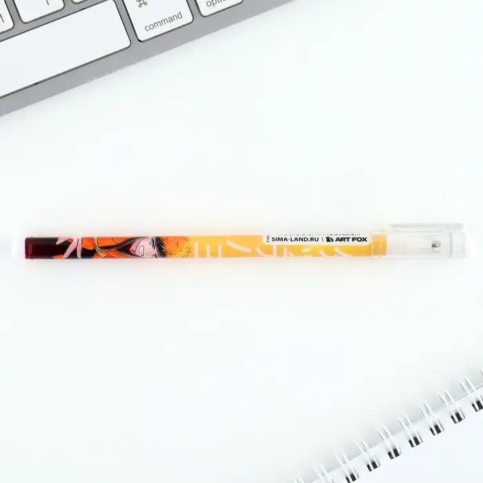 Ручка шариковая, синяя паста 0.5 мм с колпачком пластик «Удар ярости»