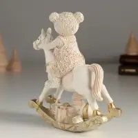 Фигурка полистоун &laquo;Мишка на коне&raquo;, 13&times;6.5&times;15 см