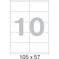 Этикетки самоклеящиеся кауч.к 105х57 10шт/л А4(100л/уп)