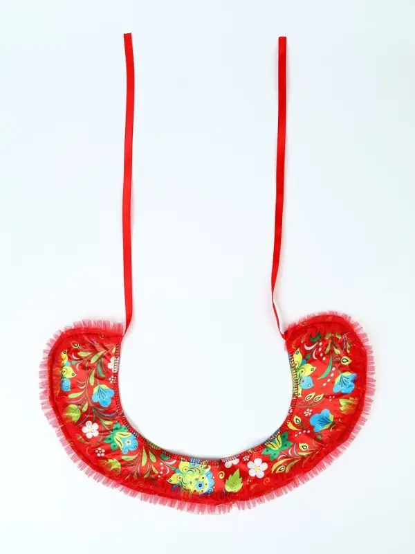 Карнавальный воротник "Народная краса" цвет красный