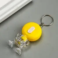 Фонарик брелок для ключей на кольце &laquo;Смайлик&raquo;, 1 LED, 3&times;5.5 см, МИКС