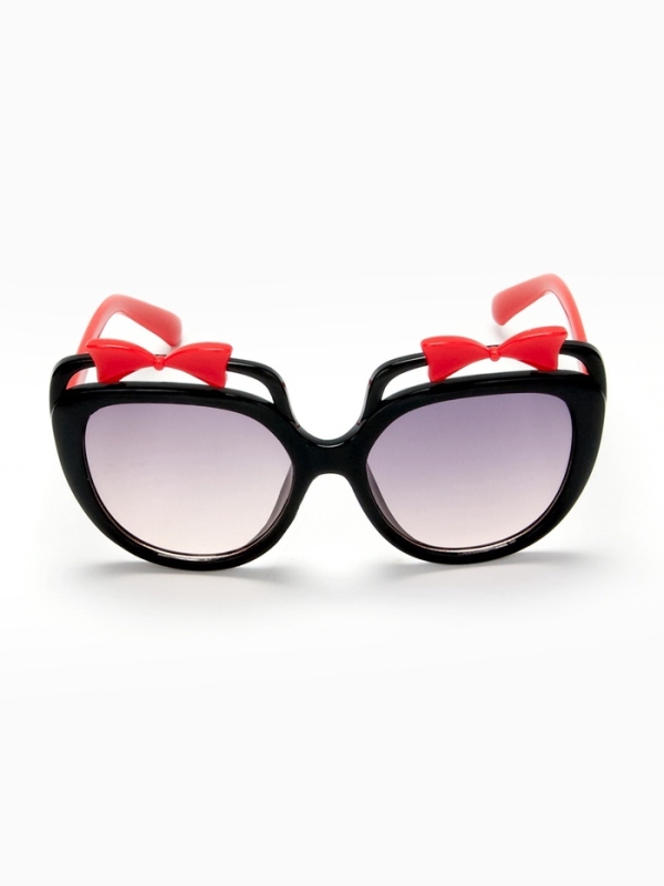 Очки солнцезащитные детские OneSun, бантики, 4.5 х 12 см, цвет чёрный Очки солнцезащитные детские OneSun, бантики, 4.5 х 12 см, цвет чёрный