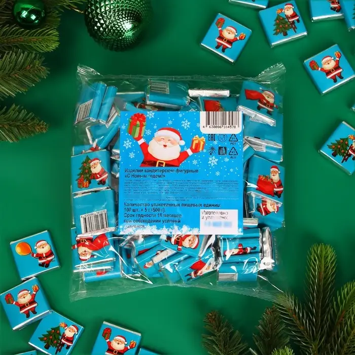 Кондитерское изделие Кондитерское изделие "С Новым Годом!", 100 шт x 5 г