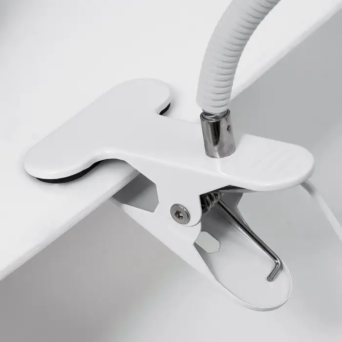 Лампа настольная RISALUX &laquo;Офисный белый&raquo;, светодиодная, на прищепке, от USB, 11&times;7.5&times;60.5 см