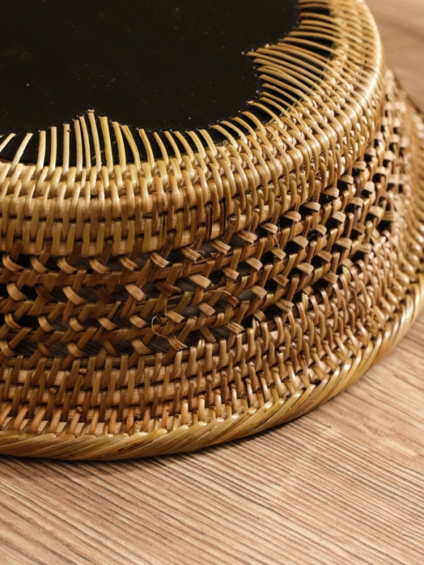 Корзинка плетеная ротанг  Корзинка плетеная ротанг "Цветы 2", 34х26х7 см, МИКС