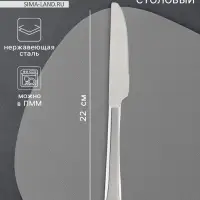 Нож столовый Magistro Workshop, длина 22 см, нержавеющая сталь, серебристый