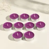 Набор свечей ароматических чайных &laquo;Чёрный чай и слива&raquo;, 9 шт.