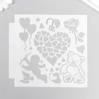 Трафарет для творчества &laquo;Любовь&raquo;, пластик, 13&times;13 см