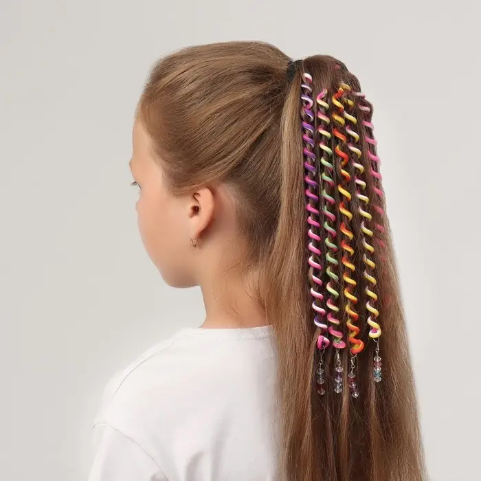 Декор для волос, спираль 1 шт., 25 см, МИКС