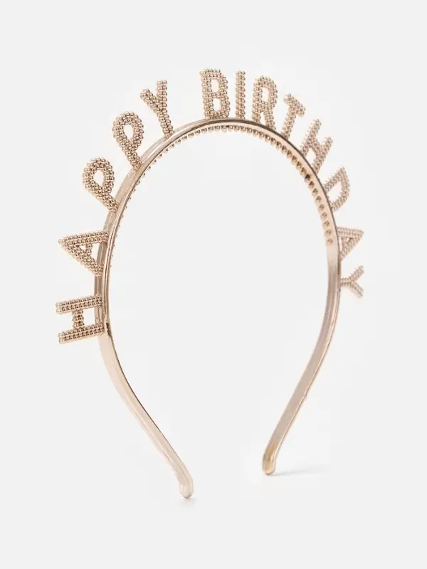 Ободок Ободок "Happy birtday" розовое золото