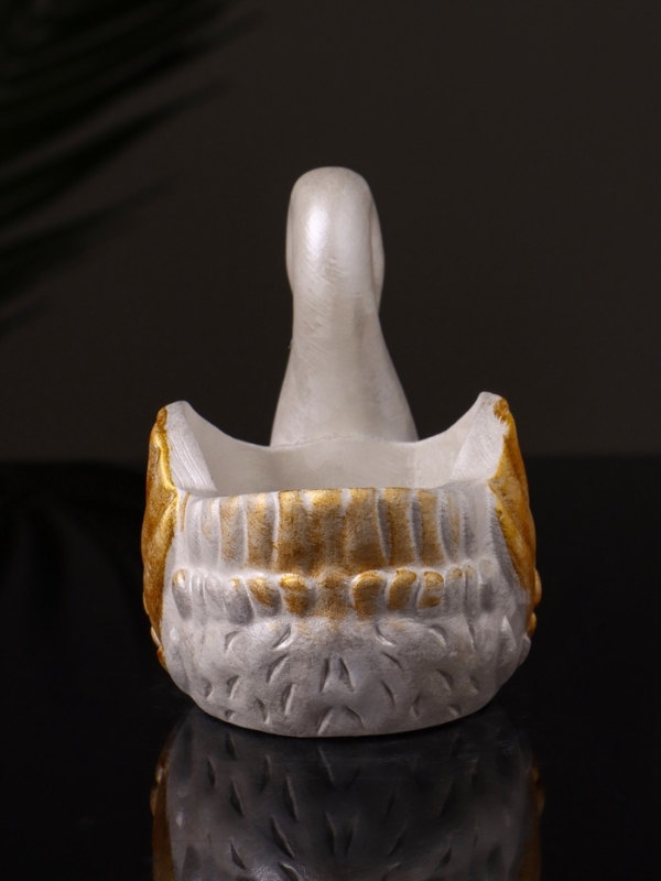 Кашпо Кашпо "Лебедь" 9х10х6 см, перламутр