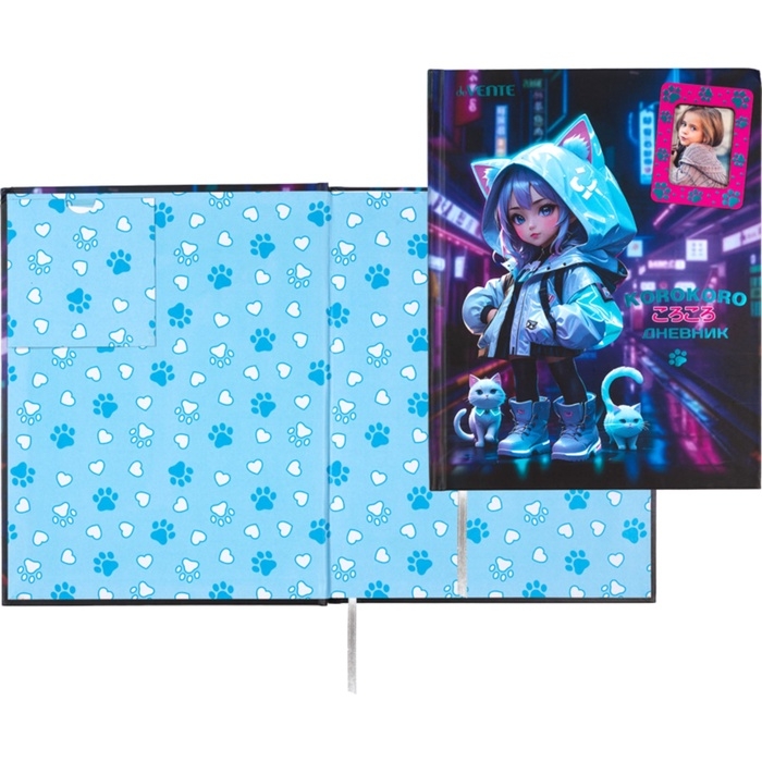 Дневник школьный 1-11 класс, deVENTE. Korokoro, тиснение фольгой