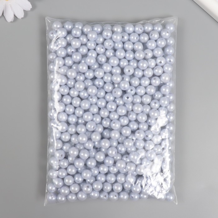 Набор бусин Набор бусин "Жемчуг" d 10 мм, 250 гр, светло-серый