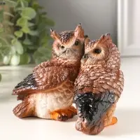 Фигура полистоун "Пара сов" 11х14,5 см