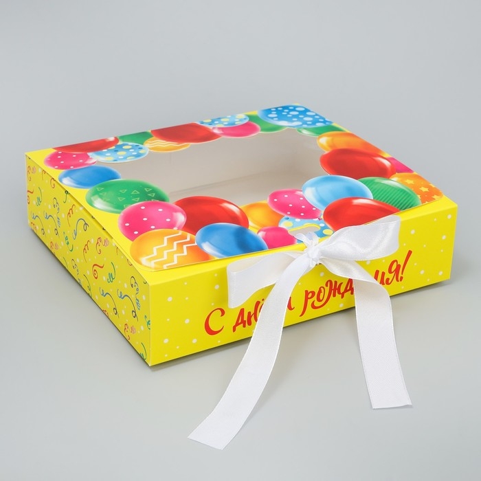 Коробка-фоторамка подарочная складная, упаковка, «С Днём рождения!», 20 х 18 х 5 см Коробка-фоторамка подарочная складная, упаковка, «С Днём рождения!», 20 х 18 х 5 см