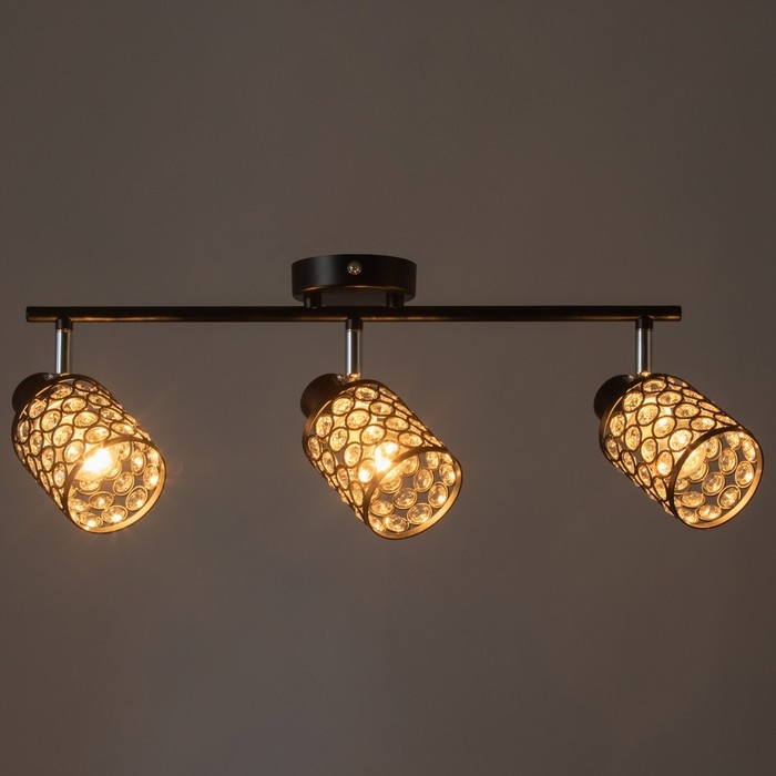 Люстра Люстра "Моки" 3хЕ14 40Вт черный 56х19 см