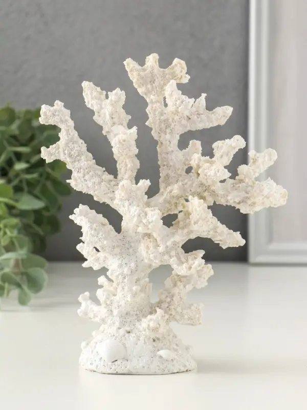 Сувенир полистоун "Коралл белый" 14,5х5,5х17,5 см