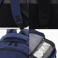 Рюкзак городской, 2 отделения, 3 кармана, водонепроницаемое дно, 27&times;14&times;39 см, синий