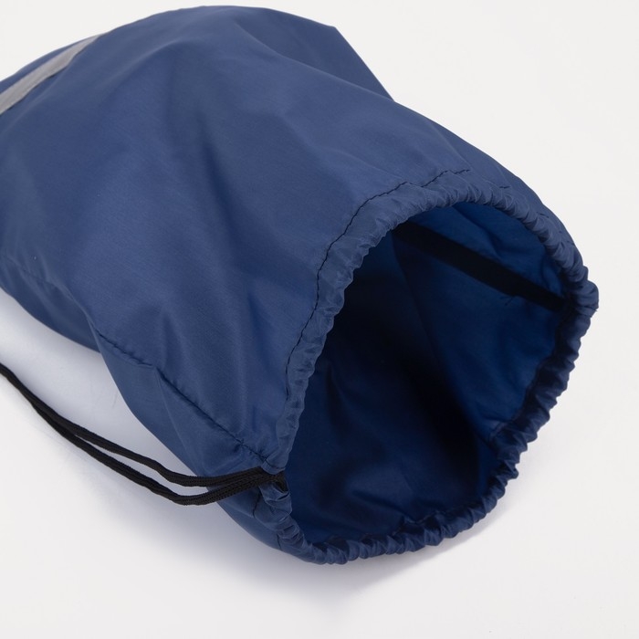 Мешок для обуви на шнурке, &laquo;ЗФТС&raquo;, светоотражающая полоса, цвет синий