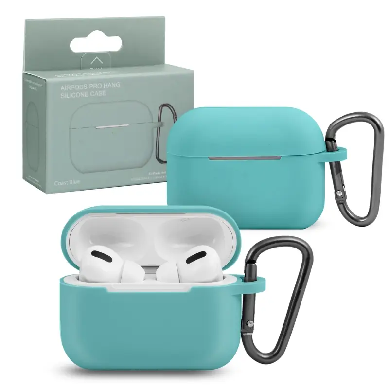 Чехол APods Pro Hang Silicon Сase с карабином SL coast blue Чехол APods Pro Hang Silicon Сase с карабином SL coast blue