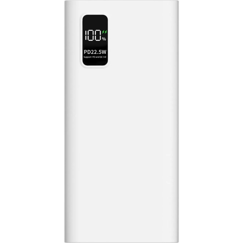 Внешний аккумулятор PERO PB07 30000 mAh,Li-Pol,output USB-C + 4USB-A,белый