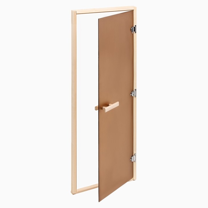 Дверь для бани и сауны Дверь для бани и сауны "Бронза", размер коробки 180х70 см, матовая, липа, 8 мм