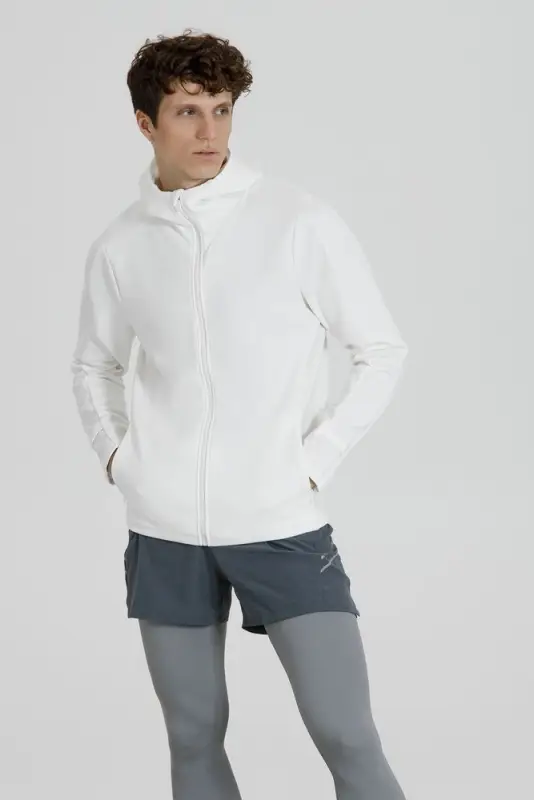 Куртка с капюшоном унисекс Begi, молочно-белая, размер S Куртка с капюшоном унисекс Begi, молочно-белая, размер S