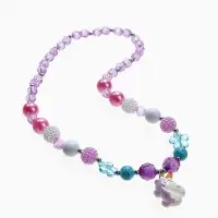 Набор детских украшений &laquo;Выбражулька. Единорог в цветах&raquo;, 2 предмета: бусы 45 см, браслет, d=5 см, фиолетовый