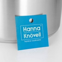 Кастрюля из нержавеющей стали Hanna Knövell с крышкой, 9 л, d=26 см, h=17 см, толщина стенки 0,6 мм, индукция