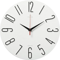Часы настенные d=30см, корпус  белый+черный Классика арт.3010-001
