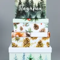 Набор подарочных новогодних коробок 10 в 1 «Новогодние мечты», 30×19×11.5 - 12×6.5×4 см Набор подарочных новогодних коробок 10 в 1 «Новогодние мечты», 30×19×11.5 - 12×6.5×4 см