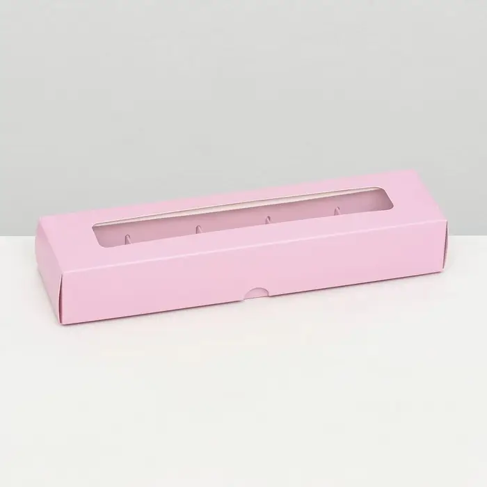 Коробка для 5 конфет, розовый, 22×5.5×3.5 см Коробка для 5 конфет, розовый, 22×5.5×3.5 см