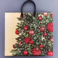 Пакет новогодний &laquo;Мерцание&raquo;, полиэтиленовый с пластиковой ручкой, 37&times;33 см