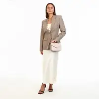 Сумка женская мессенджер на магните, 20&times;6&times;13 см, бежевая