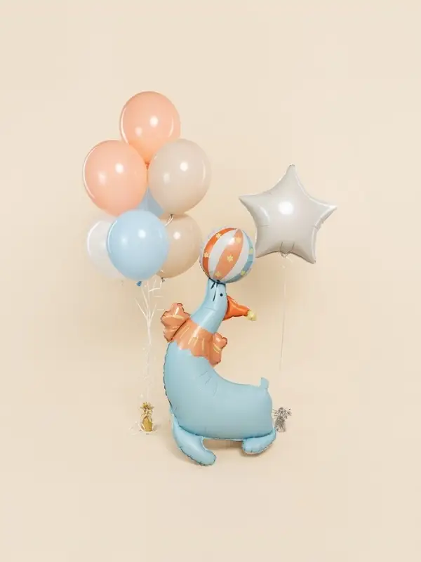 Воздушный шар фольгированный 3D 43" &laquo;Цирк. Весёлый тюлень&raquo;, только под воздух