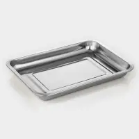 Противень, 36&times;27&times;4 см, нержавеющая сталь, хромированный