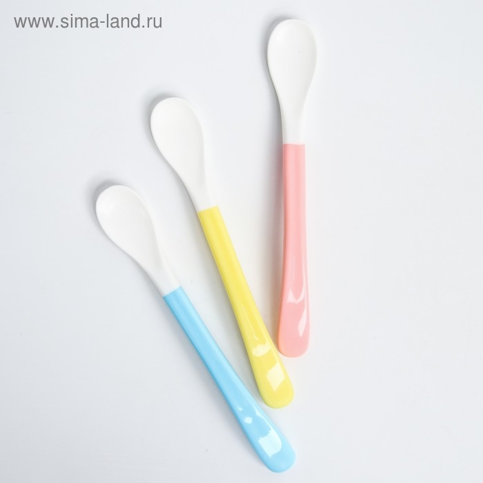 Ложка детская для кормления, с мягким кончиком, от 5 мес., цвет МИКС Ложка детская для кормления, с мягким кончиком, от 5 мес., цвет МИКС