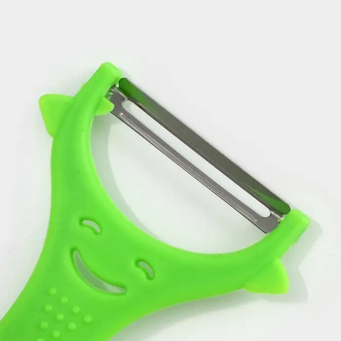 Овощечистка Доляна «Смайлик», 15 см, зелёная Овощечистка Доляна «Смайлик», 15 см, зелёная