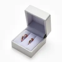 Футляр для 2 колец с подсветкой &laquo;Романтика&raquo;,6&times;6&times;5 см, белый