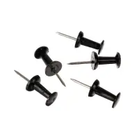 Кнопки силовые, 40 штук, в пластиковой коробке, чёрные