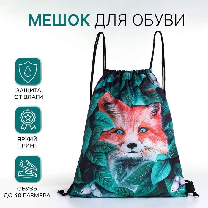 Мешок для обуви на шнурке, цвет зелёный Мешок для обуви на шнурке, цвет зелёный