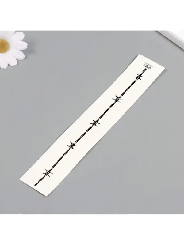 Переводная тату на тело чёрная «Браслет. Колючая проволока», 20×3 см Переводная тату на тело чёрная «Браслет. Колючая проволока», 20×3 см