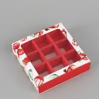 Коробка под 9 конфет &laquo;Новогодний фонарик&raquo;, 13.7&times;13.7&times;3.5 см
