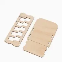 Подставка под открытки 5 ячеек, 9&times;13.5&times;11 см, низкая, толщина 3 мм, цвет бежевый