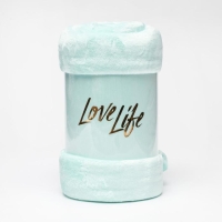 Плед "LoveLife" 150х200 см, велсофт, цвет мятный, 100% п/э