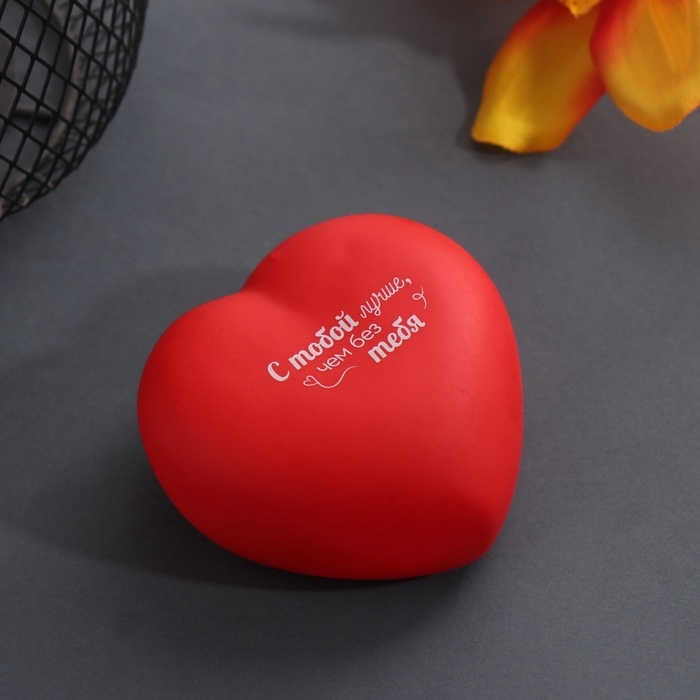 Ночник Ночник "Сердце" (С тобой лучше) LED 2хLR44 7х7х3.5см