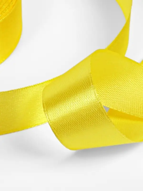 Лента атласная, 20 мм, 23&plusmn;1 м, жёлтая №15